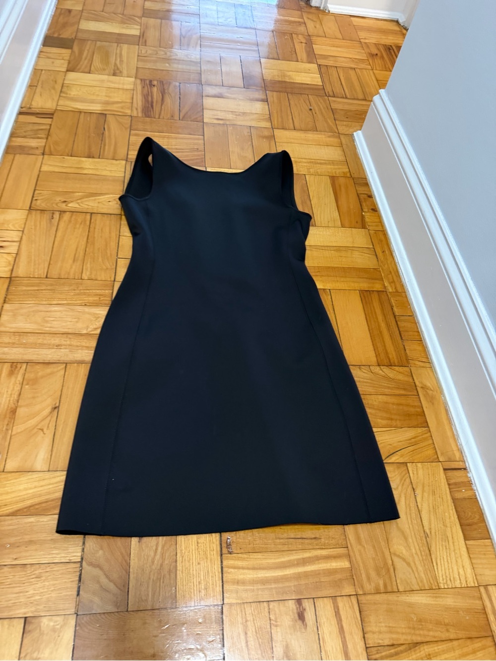 Theory Black Sleeveless Midi Sheath Dress
